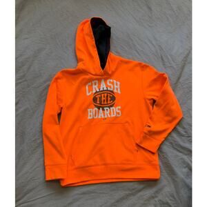 Crash the Boards Neon Orange Unisex Hoodie Size S